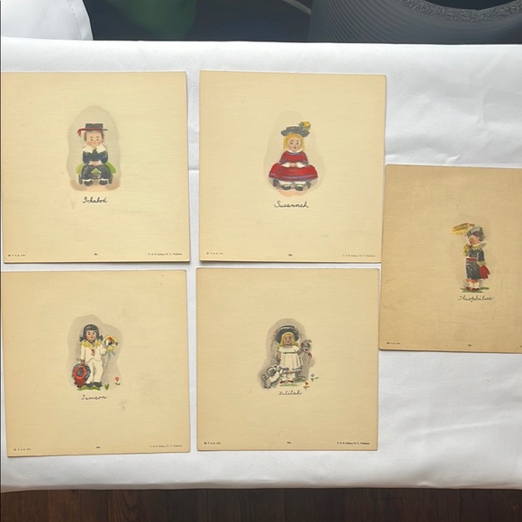 Marianna Foster Curtiss / Victorian Children/
6 Vintage Prints / 6 x 6 / 5 - Picture 2 of 6